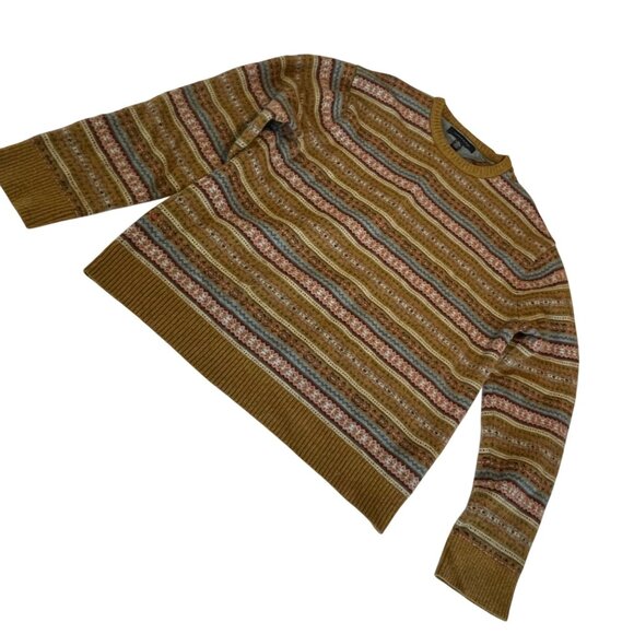 Tommy Hilfiger XXL Fair Isle Lambswool Sweater Crewneck Ribbed Hem and Cuffs - Picture 3 of 14